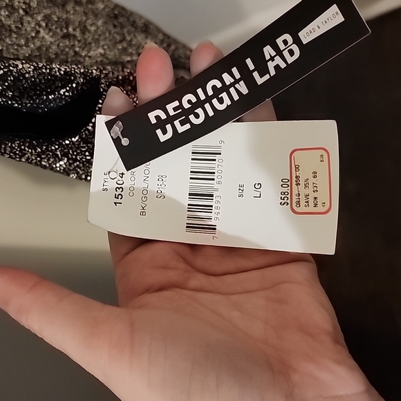 Gold and Black Sparkly Crop Top - Picture 3 of 5